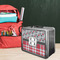 Red & Gray Dots and Plaid Tin Lunchbox - LIFESTYLE