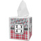 Red & Gray Dots and Plaid Bathroom Accessories Set (Personalized)