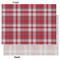 Red & Gray Dots and Plaid Tissue Paper - Heavyweight - Large - Front & Back