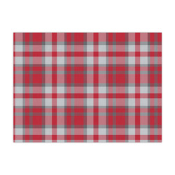 Red & Gray Dots and Plaid Large Tissue Papers Sheets - Heavyweight