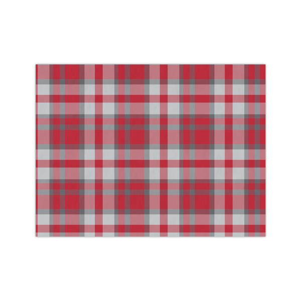 Custom Red & Gray Dots and Plaid Tissue Paper Sheets - Medium - Heavyweight