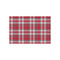 Red & Gray Dots and Plaid Tissue Paper - Heavyweight - Small - Front
