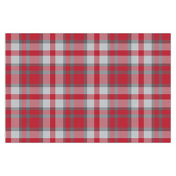Red & Gray Dots and Plaid X-Large Tissue Papers Sheets - Heavyweight