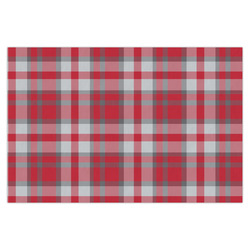 Red & Gray Dots and Plaid Tissue Paper Sheets - X-Large - Heavyweight