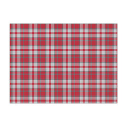 Red & Gray Dots and Plaid Tissue Paper Sheets