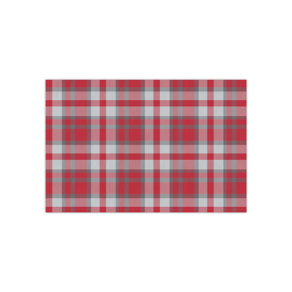 Custom Red & Gray Dots and Plaid Small Tissue Papers Sheets - Lightweight