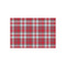 Red & Gray Dots and Plaid Tissue Paper - Lightweight - Small - Front