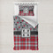 Red & Gray Dots and Plaid Toddler Bedding