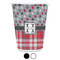 Red & Gray Dots and Plaid Custom Waste Basket