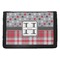 Red & Gray Dots and Plaid Trifold Wallet