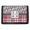 Red & Gray Dots and Plaid Trifold Wallet (Personalized)
