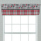 Red & Gray Dots and Plaid Valance - Closeup on window