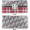 Red & Gray Dots and Plaid Vinyl Check Book Cover - Front and Back