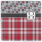 Red & Gray Dots and Plaid Vinyl Document Wallet - Apvl