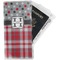 Red & Gray Dots and Plaid Travel Document Holder