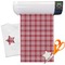 Red & Gray Dots and Plaid Vinyl Iron On Sheet