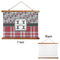 Red & Gray Dots and Plaid Wall Hanging Tapestry - Landscape - APPROVAL
