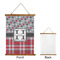 Red & Gray Dots and Plaid Wall Hanging Tapestry - Portrait - APPROVAL