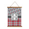 Red & Gray Dots and Plaid Wall Hanging Tapestry (Personalized)