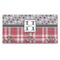 Red & Gray Dots and Plaid Wall Mounted Coat Hanger - Front View