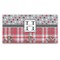 Red & Gray Dots and Plaid Wall Mounted Coat Rack (Personalized)