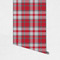 Red & Gray Dots and Plaid Wallpaper on Wall