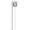 Red & Gray Dots and Plaid White Plastic Stir Stick - Square - Dimensions