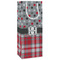 Red & Gray Dots and Plaid Wine Gift Bag - Gloss - Main