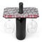 Red & Gray Dots and Plaid Wine Glass Holder