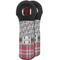 Red & Gray Dots and Plaid Wine Tote Bag - MAIN