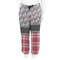 Red & Gray Dots and Plaid Women's Pj on model - Front