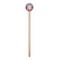 Red & Gray Dots and Plaid Wooden 6" Stir Stick - Round - Single Stick