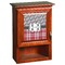 Red & Gray Dots and Plaid Wooden Cabinet Decal (Medium)