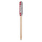 Red & Gray Dots and Plaid Wooden Food Pick - Paddle - Single Pick