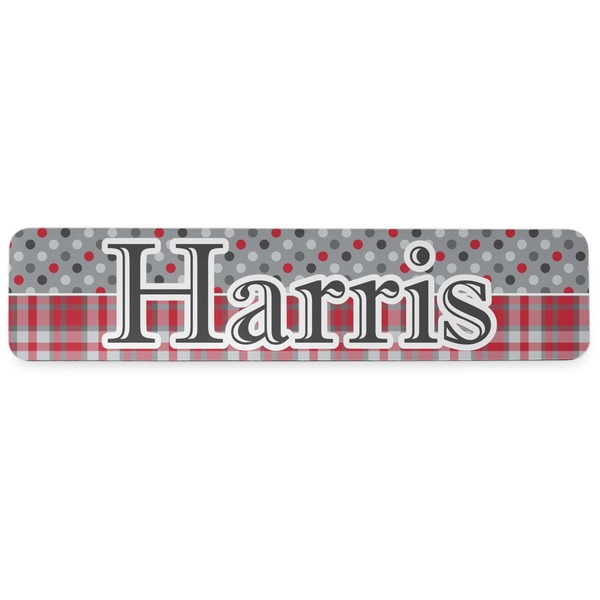Red & Gray Dots and Plaid Wrist Rest - Apvl