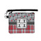 Red & Gray Dots and Plaid Wristlet ID Cases - Front