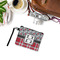 Red & Gray Dots and Plaid Wristlet ID Cases - LIFESTYLE