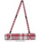 Red & Gray Dots and Plaid Yoga Mat Strap With Full Yoga Mat Design
