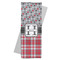 Red & Gray Dots and Plaid Yoga Mat Towel (Personalized)