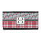 Red & Gray Dots and Plaid Leatherette Ladies Wallet (Personalized)