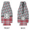 Red & Gray Dots and Plaid Zipper Bottle Cooler - APPROVAL