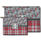 Red & Gray Dots and Plaid Zippered Pouches - Size Comparison