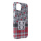Red & Gray Dots and Plaid iPhone Case - Plastic - iPhone 14 Pro Max (Personalized)