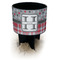 Red & Gray Dots and Plaid Black Beach Spiker Drink Holder (Personalized)