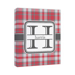 Red & Gray Plaid Canvas Print - 11x14 (Personalized)