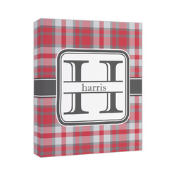 Red & Gray Plaid Canvas Print (Personalized)