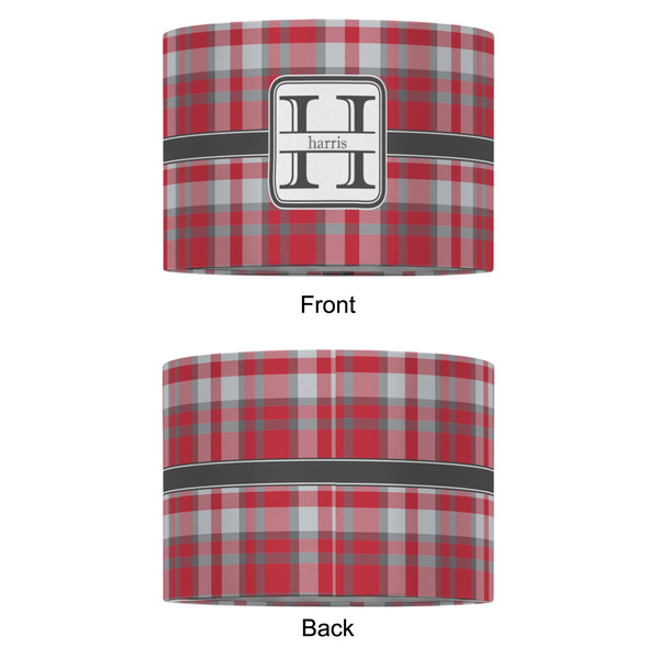 Red & Gray Plaid 12" Drum Lampshade - APPROVAL (Fabric)