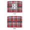 Red & Gray Plaid 12" Drum Lampshade - APPROVAL (Fabric)