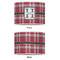 Red & Gray Plaid 12" Drum Lampshade - APPROVAL (Poly Film)