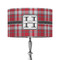Red & Gray Plaid 12" Drum Lamp Shade - Fabric (Personalized)